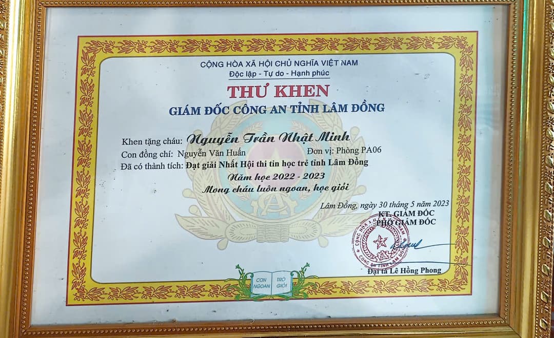 1st Prize - Lam Dong Provincial Youth Informatics Contest