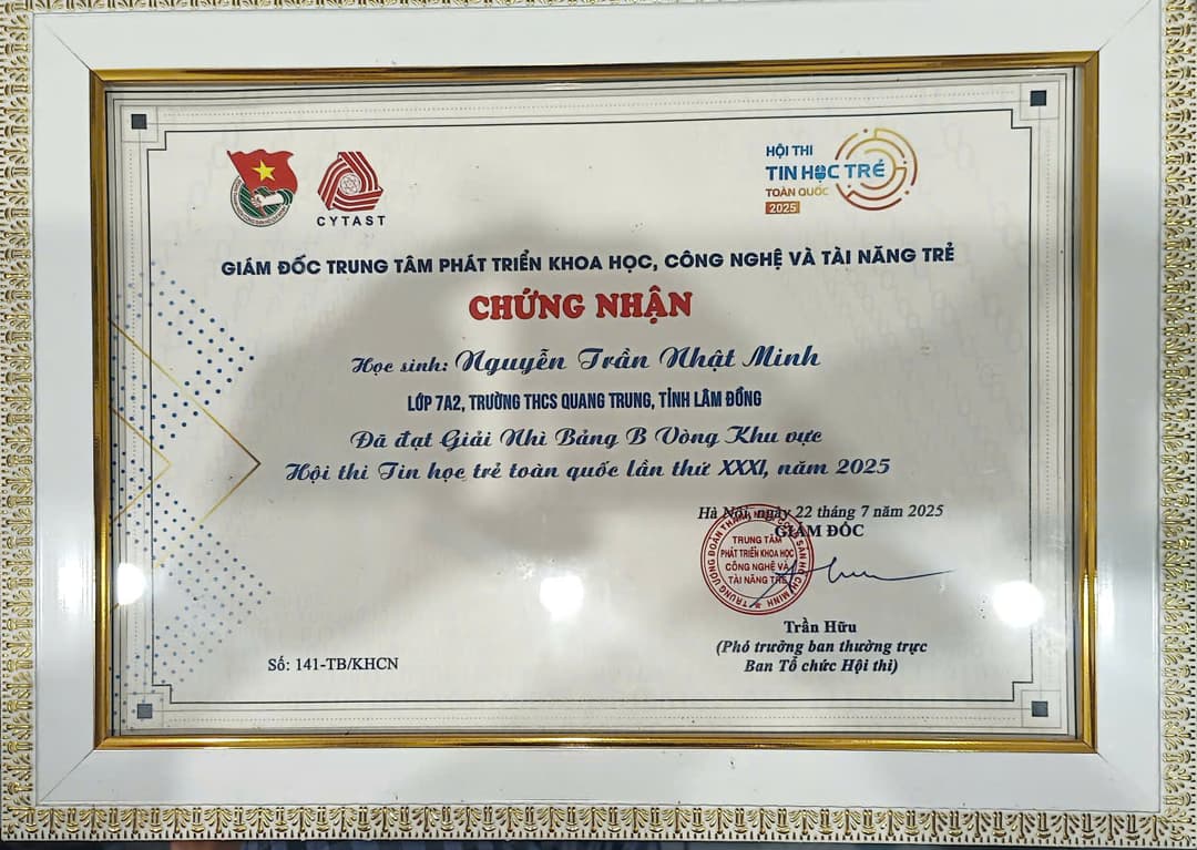 2nd Prize - 31st National Youth Informatics Contest (Group B, Regional Level)