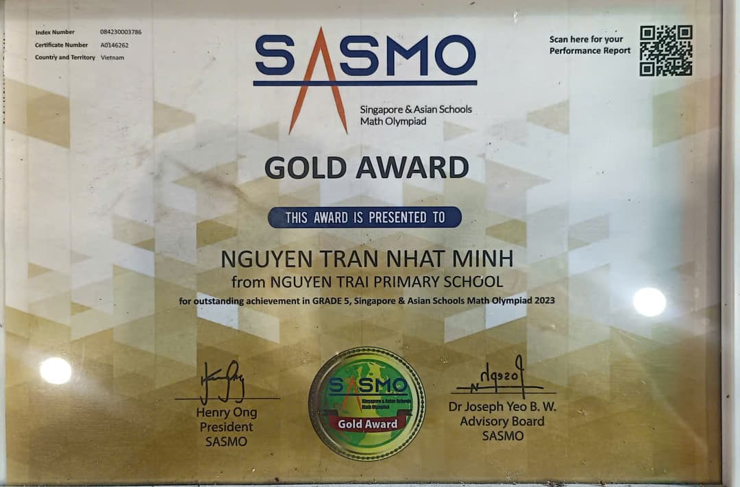 SASMO 2023 - Gold Medal
